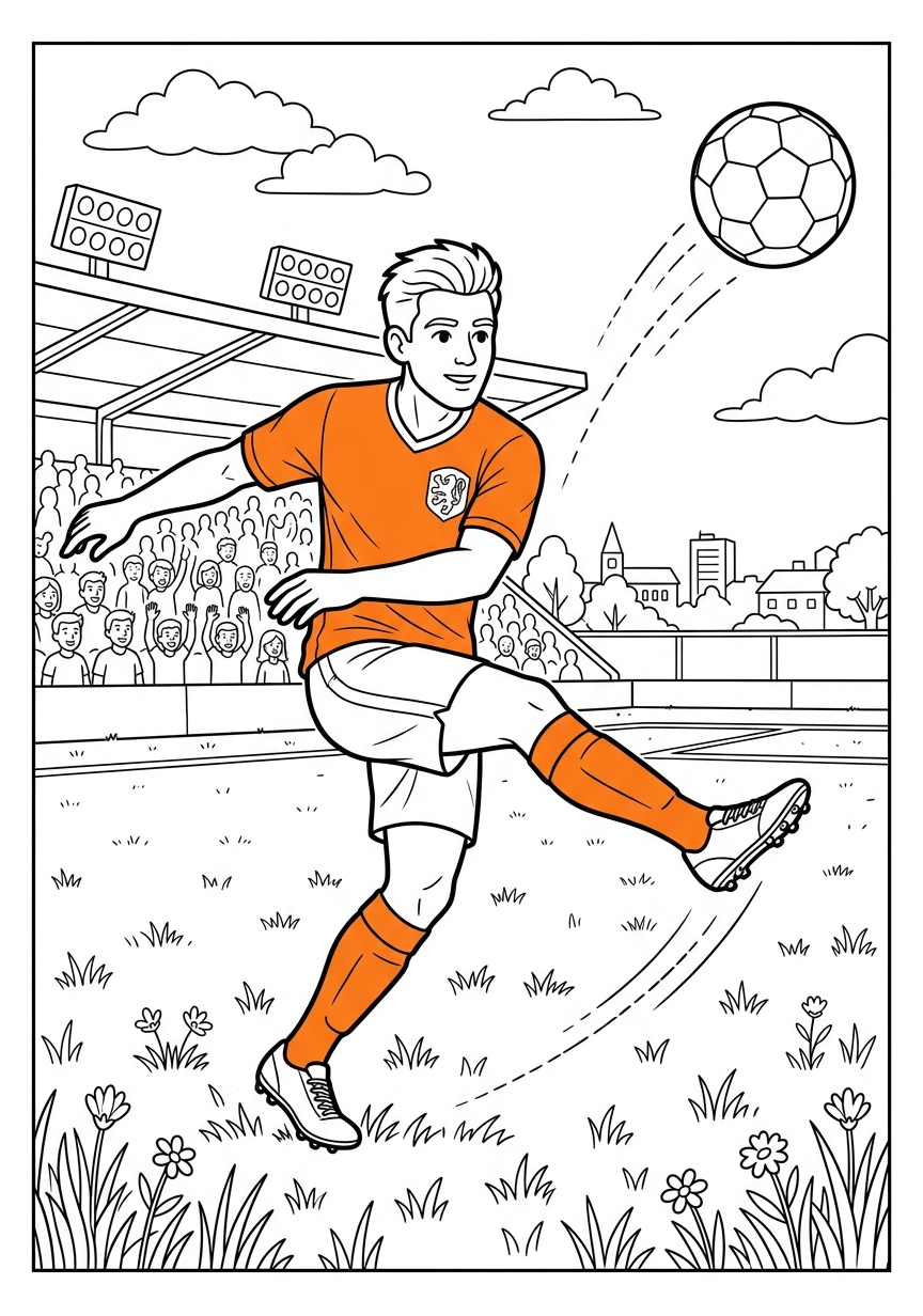 Página 1 do livro Países Baixos · Detalhado Médio — Copa 2026