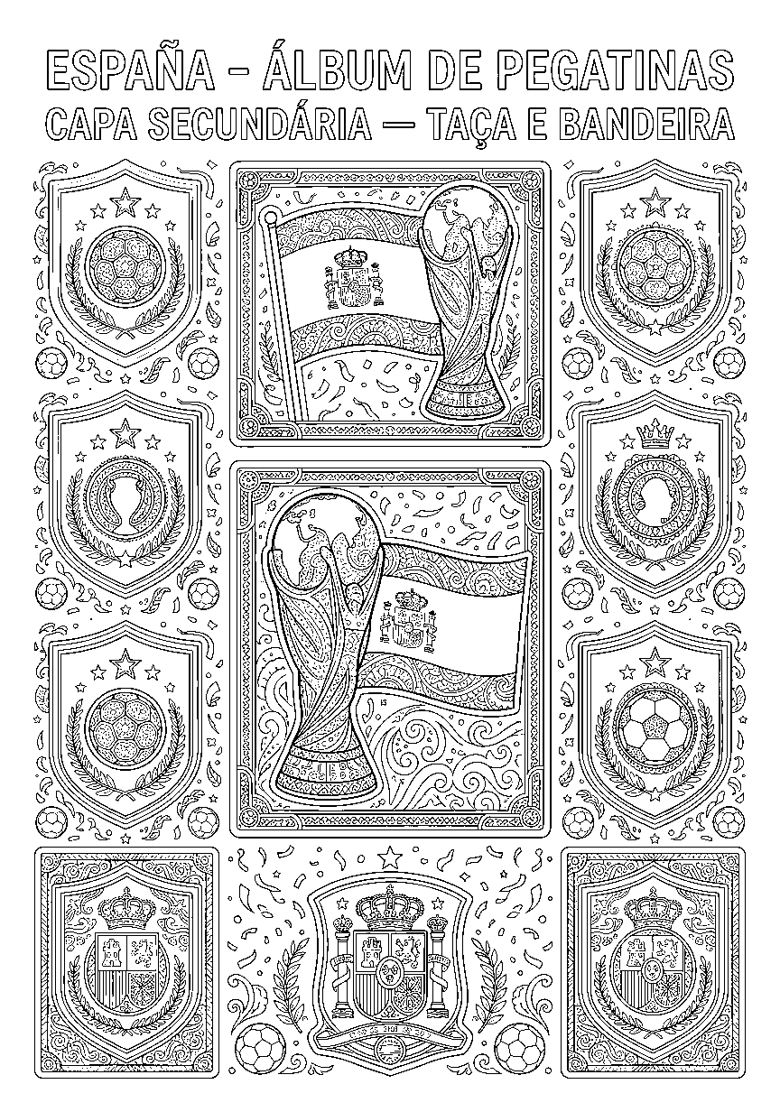 Página 1 do livro Espanha — Colorindo La Roja