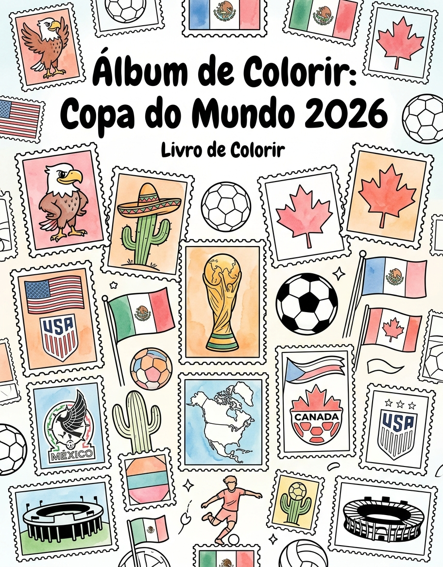 Livro de colorir em destaque: Álbum de Colorir: Copa do Mundo 2026